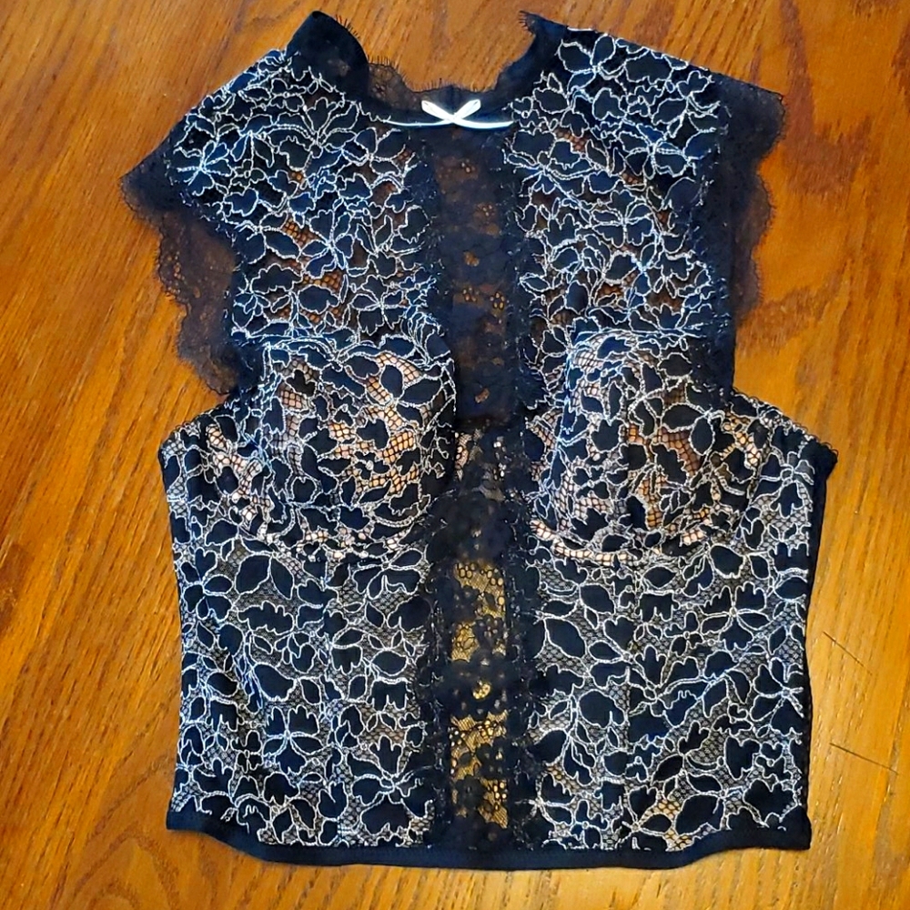 Victoria Secret black lace corset size 34C